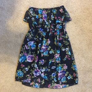 Rue 21 New Floral strapless dress